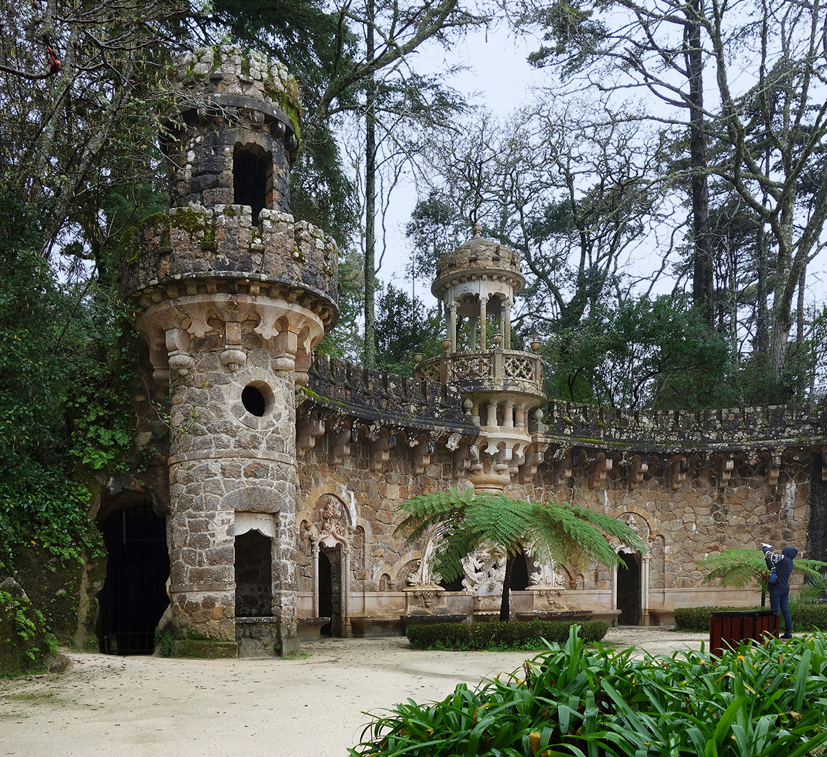 In the garden of Quinta da Regaleira. Sintra, Portugal.