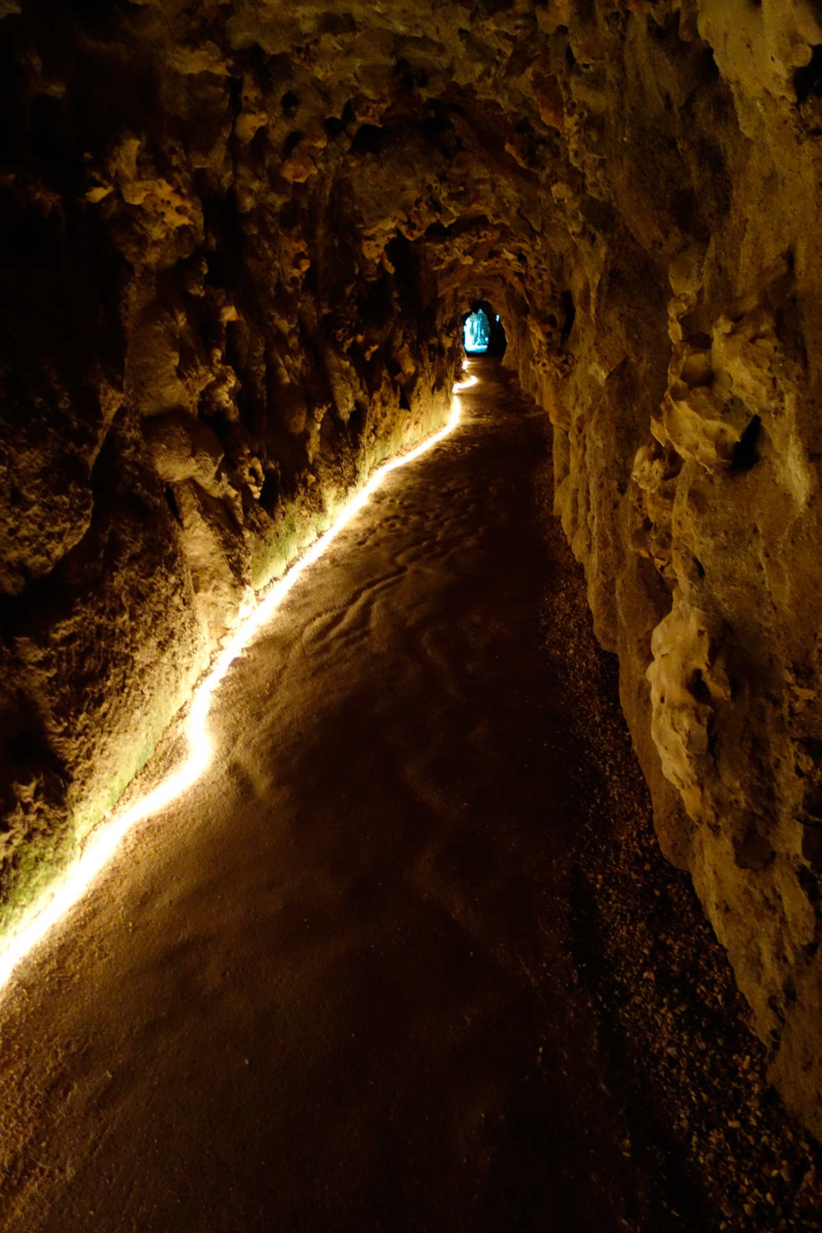 The exit of one of the underpasses from Initiation Well. Quinta da Regaleira, Sintra, Portugal.