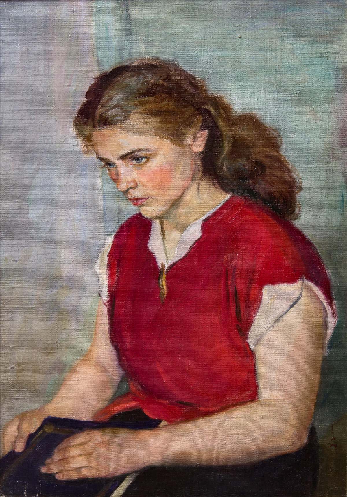 Портрет Веры. Ганс Прейсс, 1954 год. Кемеровский музей изобразительных искусств. Россия.