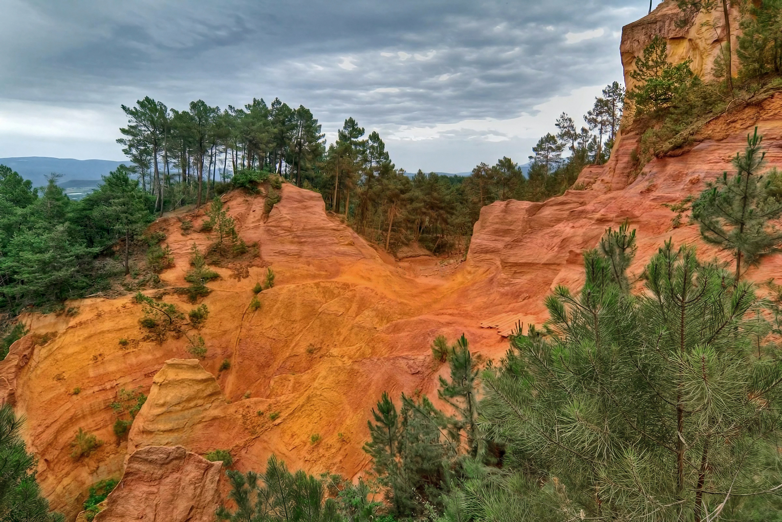 An ochre quarry, Roussillon, Provence, France.