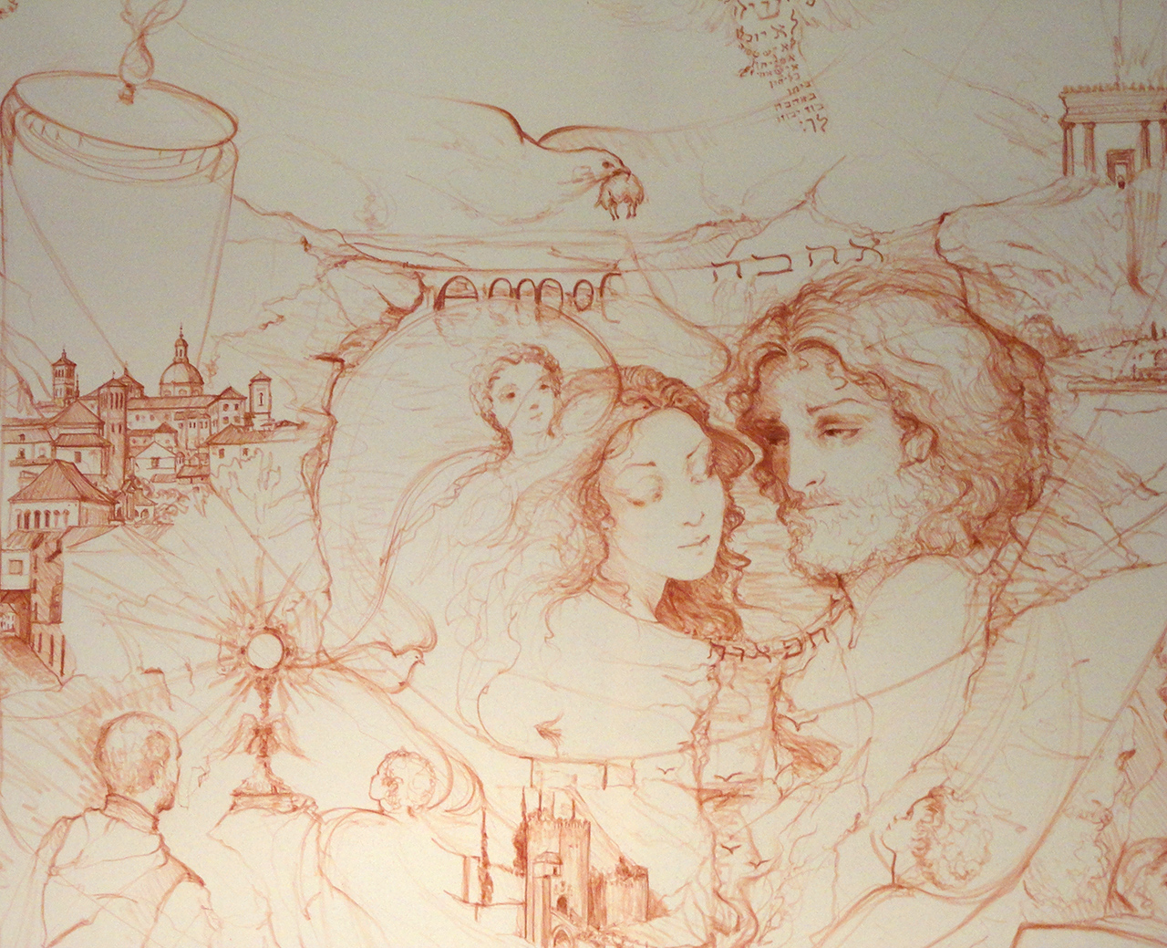 Настенные рисунки в синагоге Санта-Мария-ла-Бланка в Толедо. Испания.