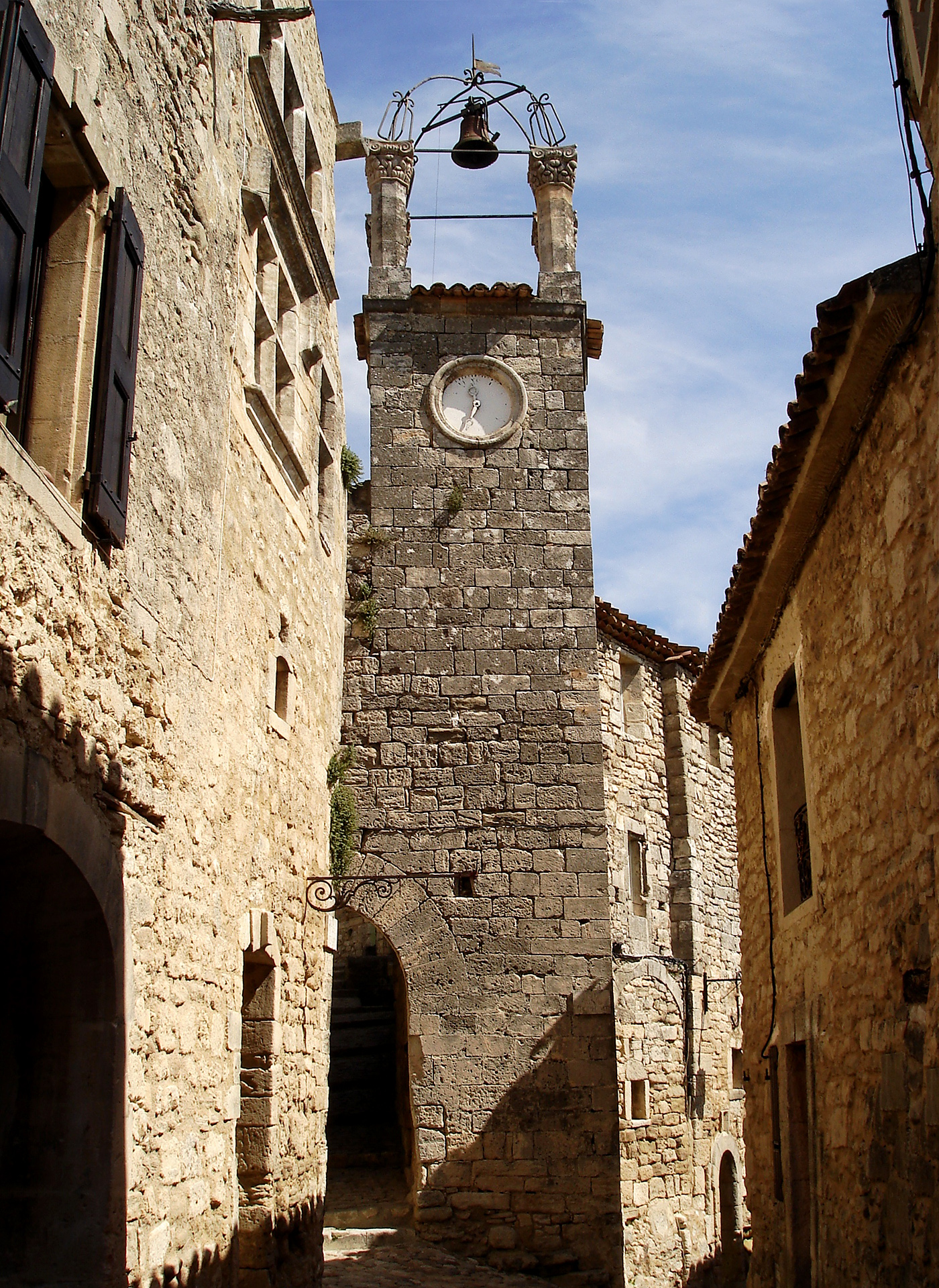 The bell tower of Lacoste, Provence, France.