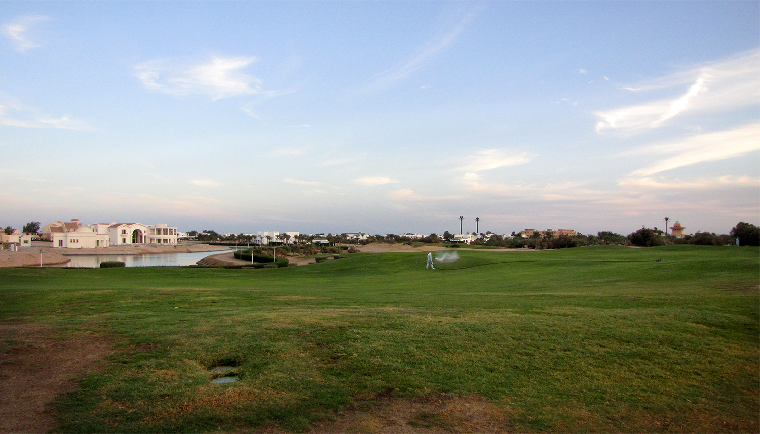 The golf course of El Gouna, Egypt.