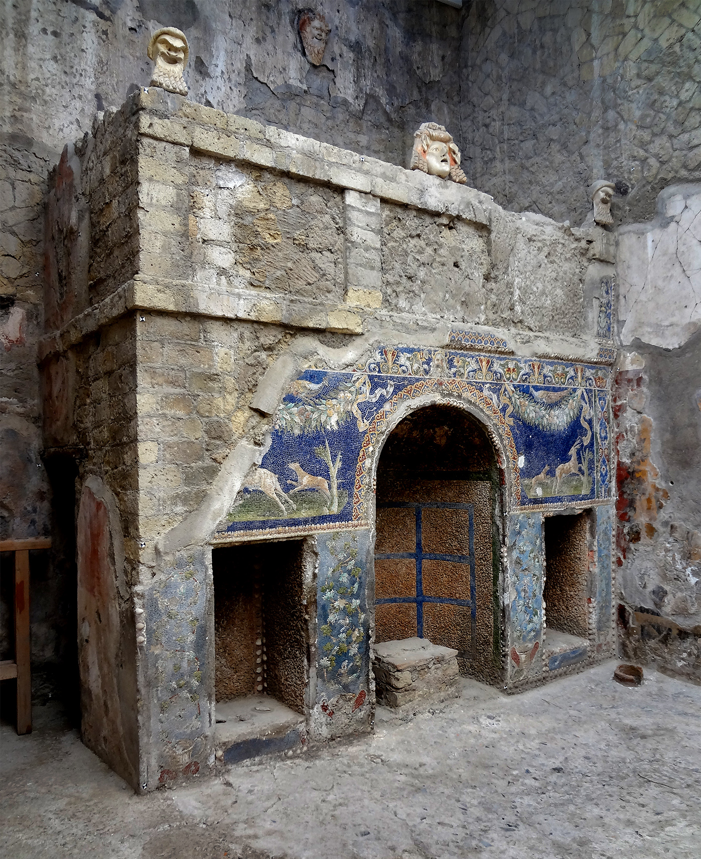 The House of the Neptune Mosaic or Casa di Nettuno e Amfitrite, Herculaneum, Italy.