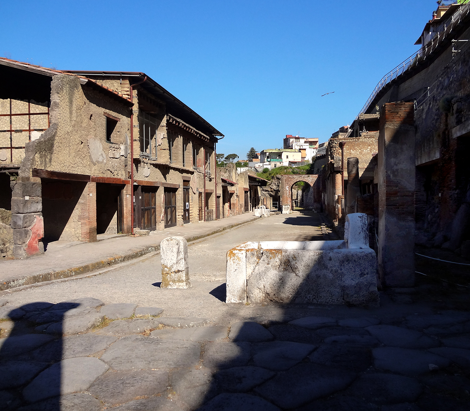 Old and new Herculaneum, Italy.