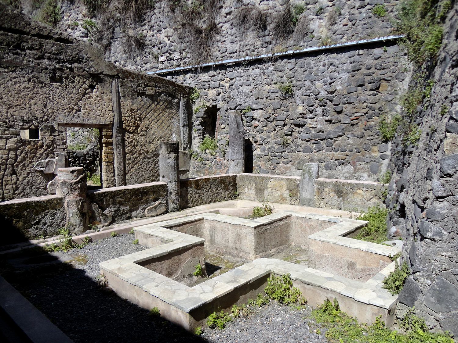 The House of Galba or Casa di Galba, Herculaneum, Italy.